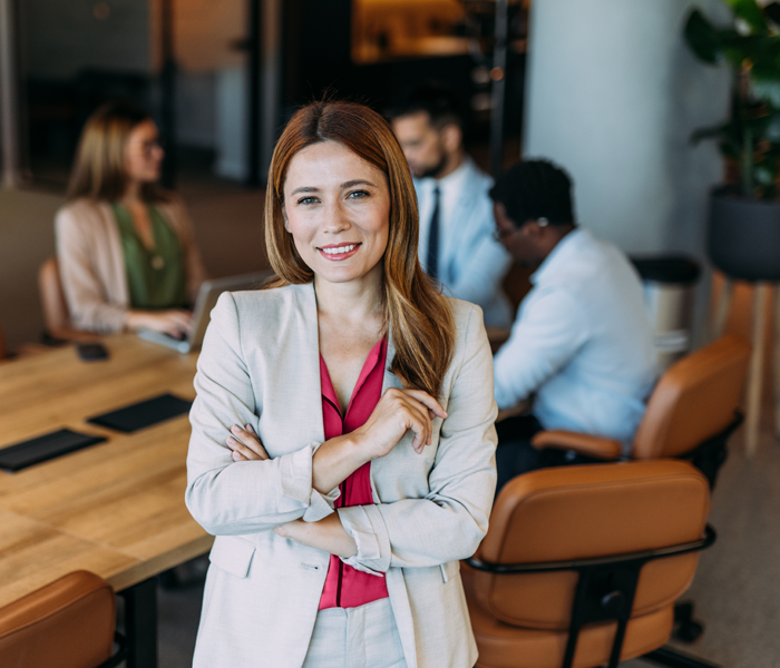 Woman with arms crossed