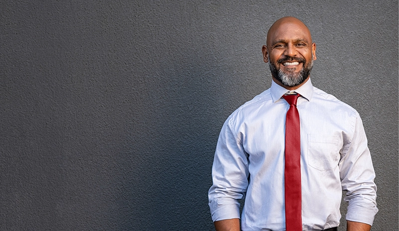 Man smiling